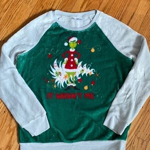 𝅺DR Seuss the grinch size xl fuzzy sweatshirt